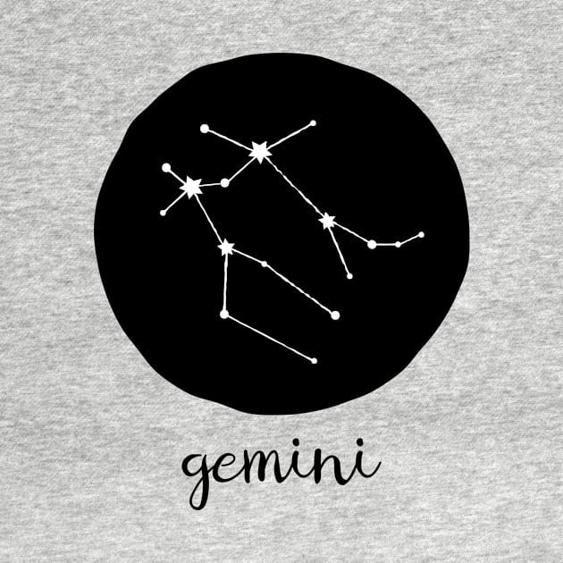 Gemini Zodiac Constellation Astrological Sign Celestial Art by tortagialla